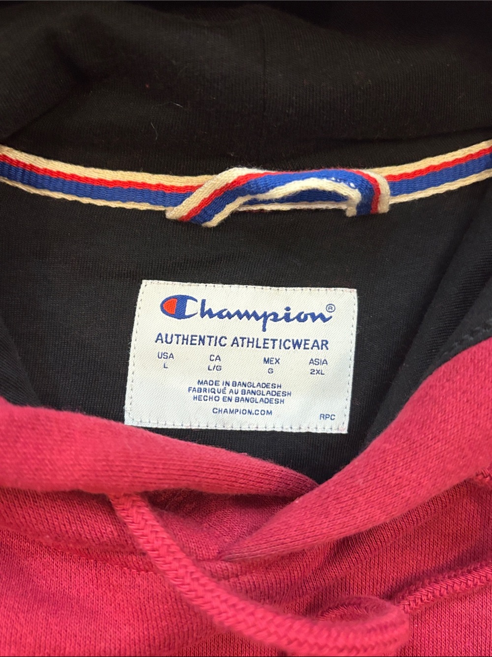Champion Maroon Pullover Hoodie with Camo Logo Accents Large - Picture 2 of 8